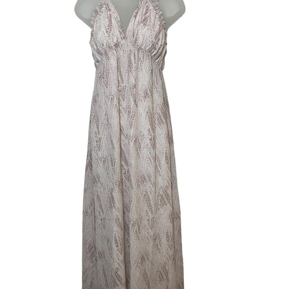 Lush Ash Mauve Snake Print Halter Maxi Dress Size Small NWT - Picture 4 of 6
